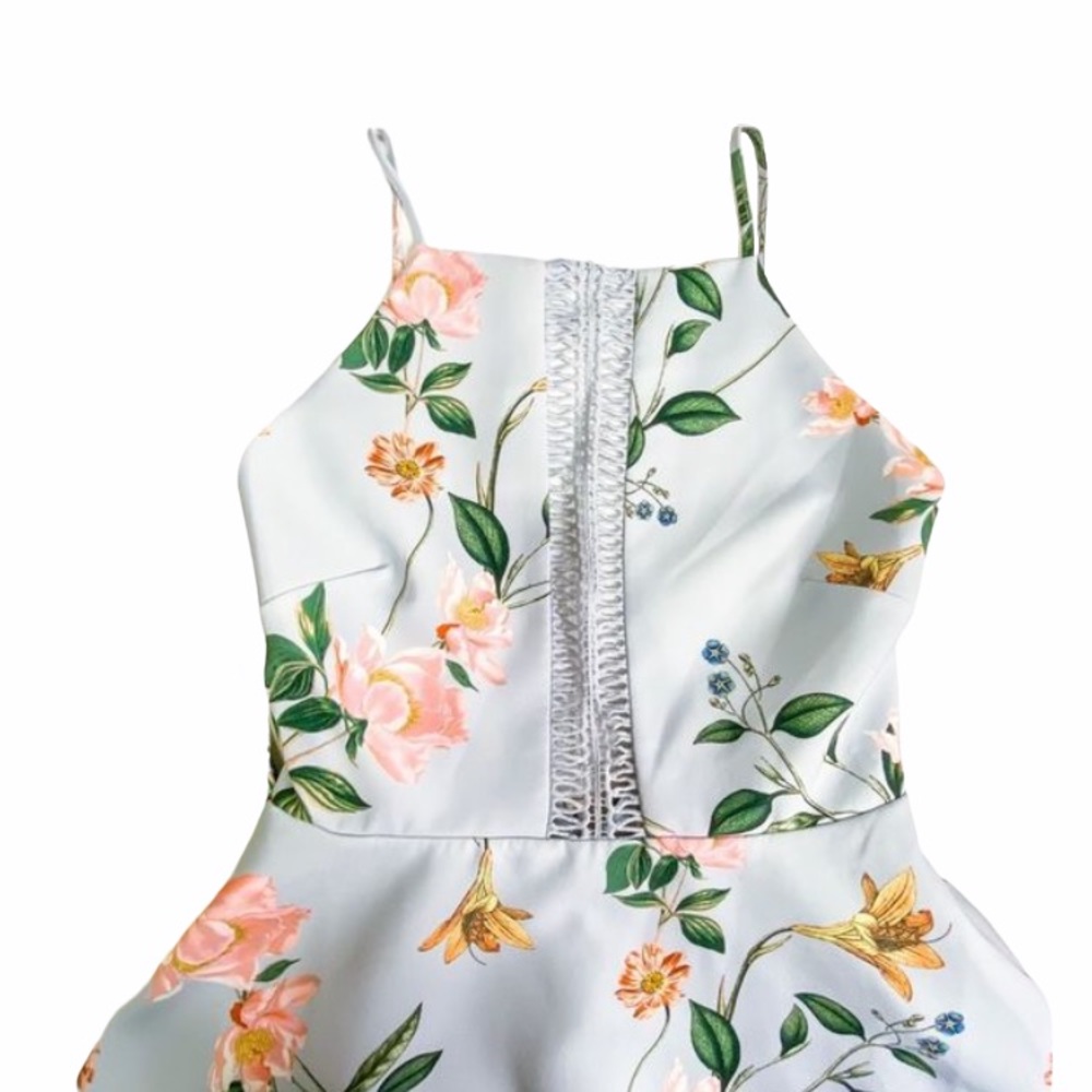 KEEPSAKE THE LABEL Do It Right Floral Printed Flowy Mini Dress size M - Picture 5 of 10